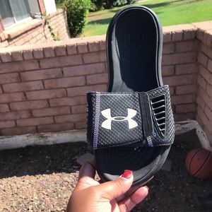 Under Armour black slides